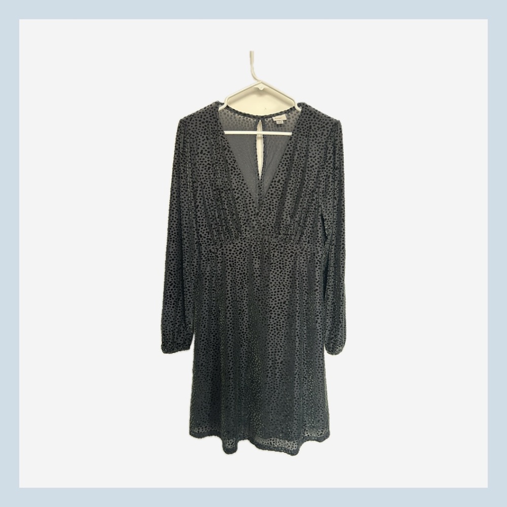 A New Day Velvet Polka Dot Dress